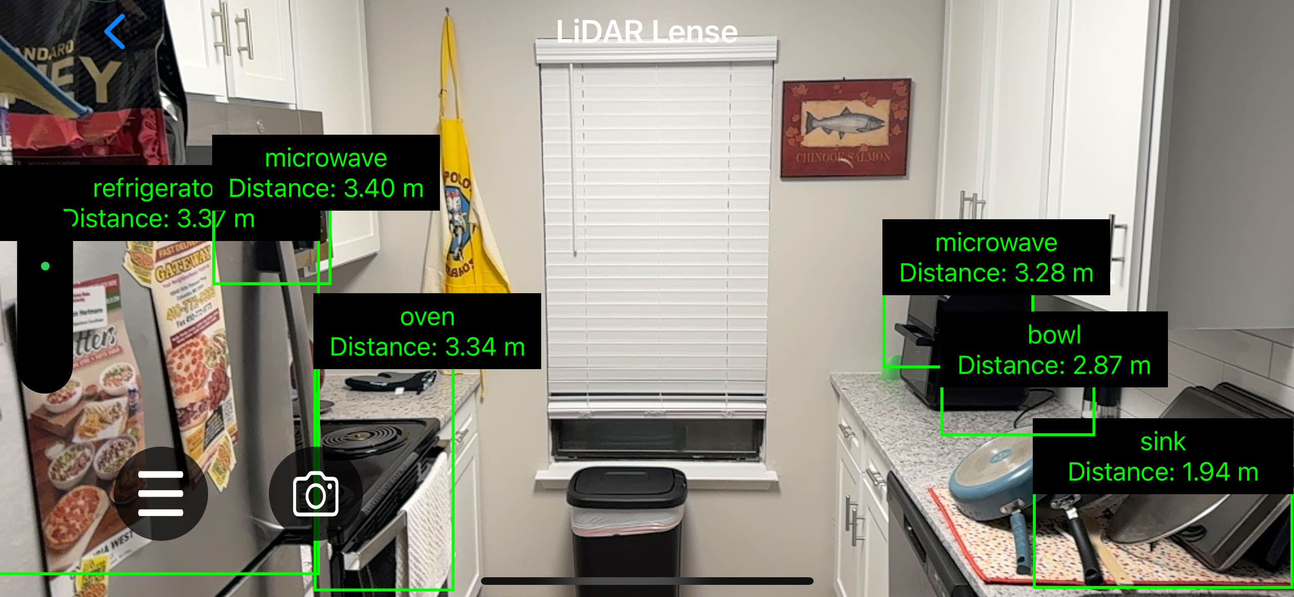 Screenshot of my kitchen through LiDAR Lense
