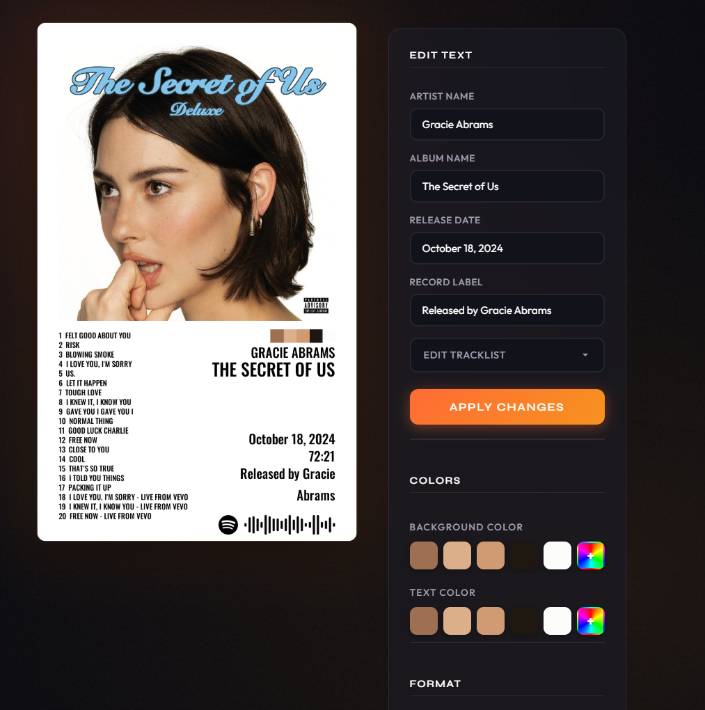 Album Poster Generator screenshot 4