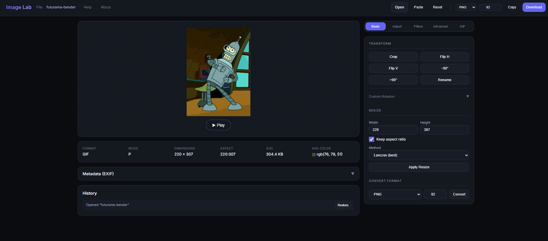 Image Lab screenshot 1